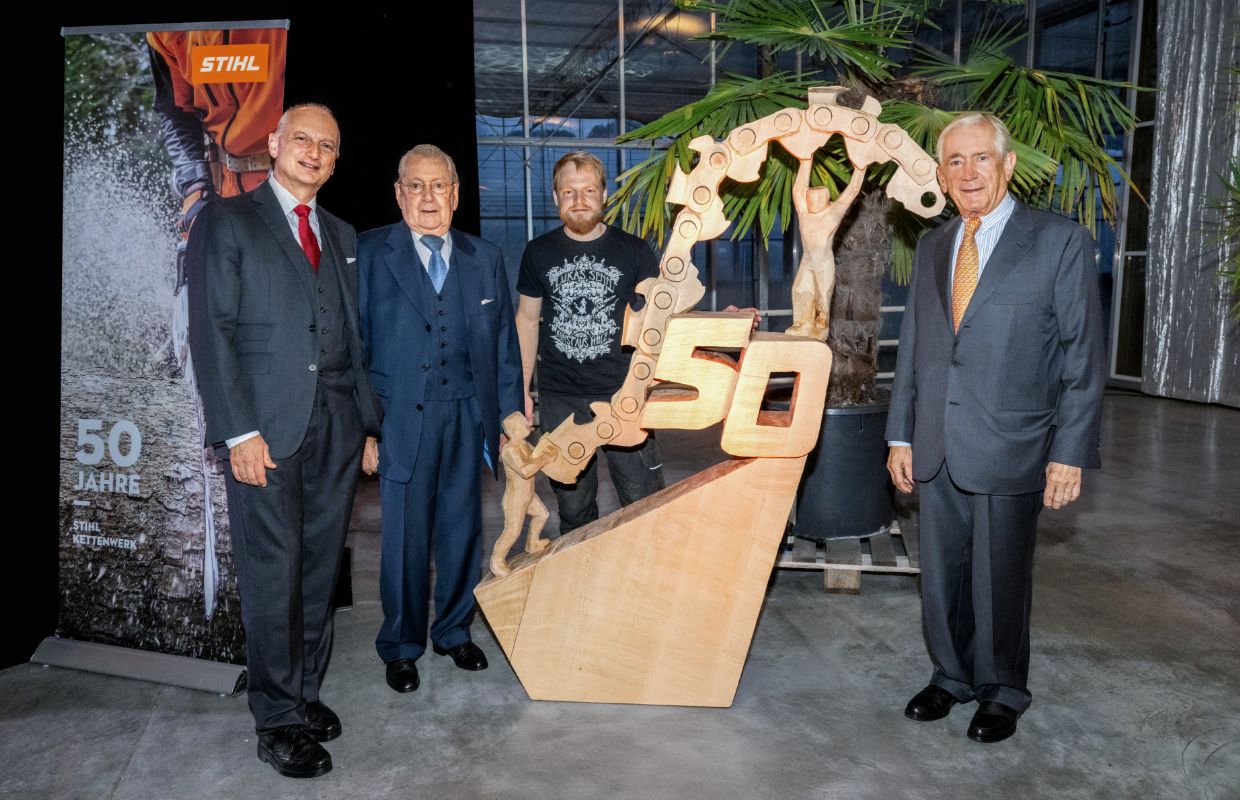Gruppenbild mit Dr. Nikolas Stihl anlässlich des Jubiläums in den USA.